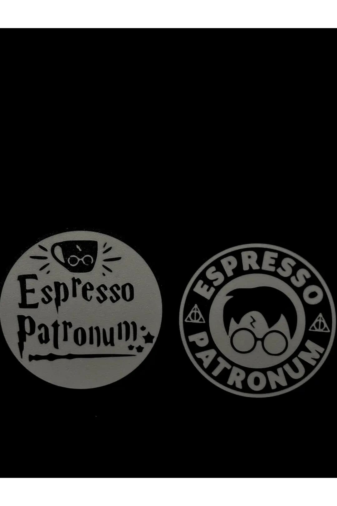 Espresso Patronum Temalı Bardak Altlığı (2'li Set)