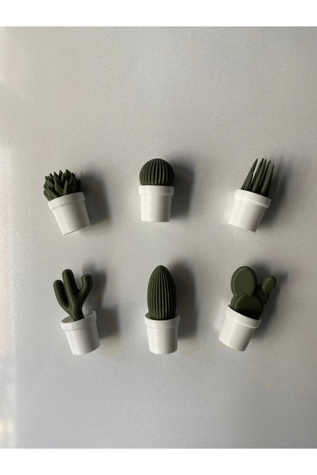 Mini Kaktüs Figürlü Buzdolabı Magnet Seti (6'lı)